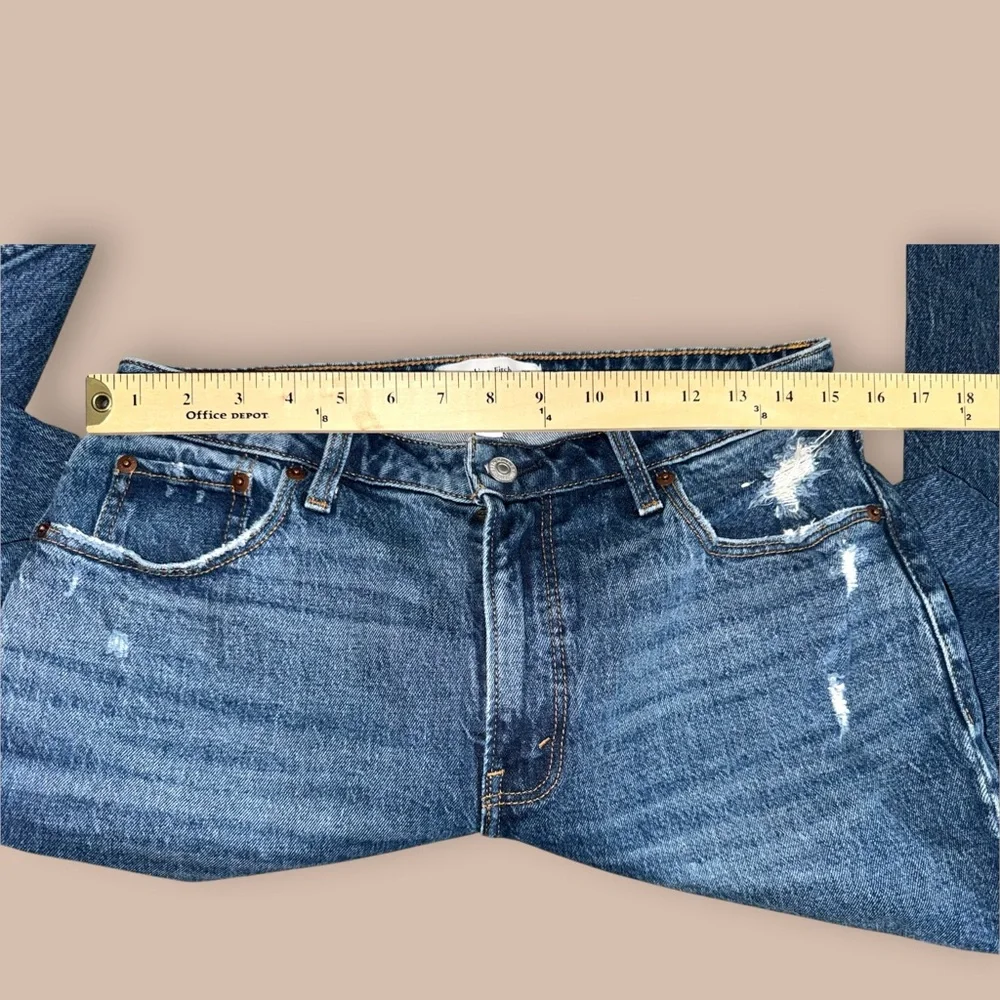Abercrombie Curve Love High Rise Skinny‎ Jeans Distressed Blue 29/8